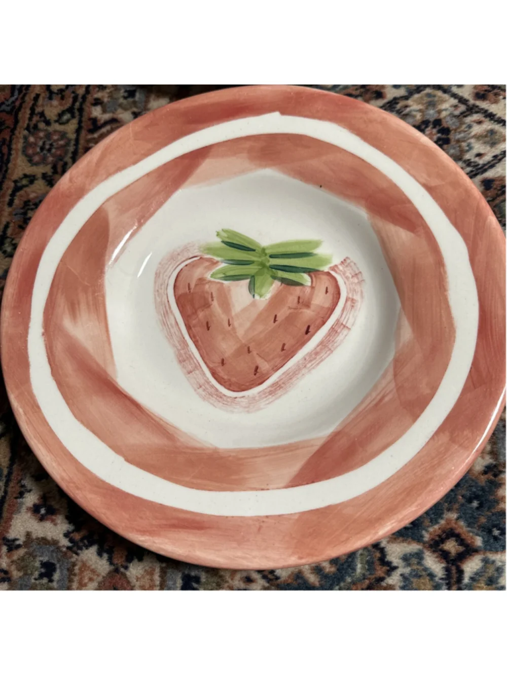 Pottery Barn Salad Bowl Mexican Pottery Strawberry 10” Serving Bowls Set Of 12